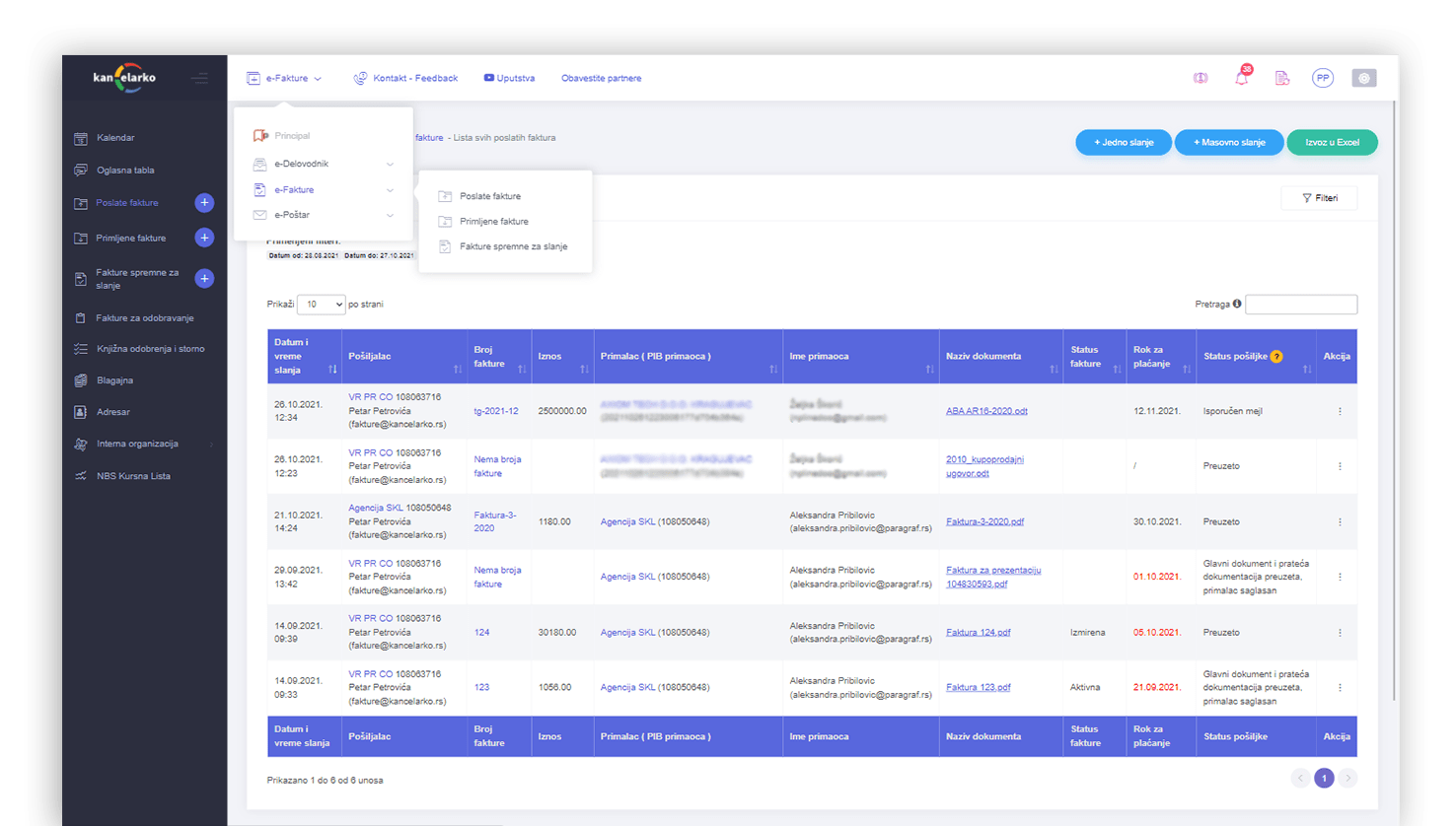 interfejs kancelarko e fakture 1